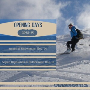 Opening Days for Aspen, Snowmass, Aspen Highlands and Buttermilk - Aspen Homes for Sale