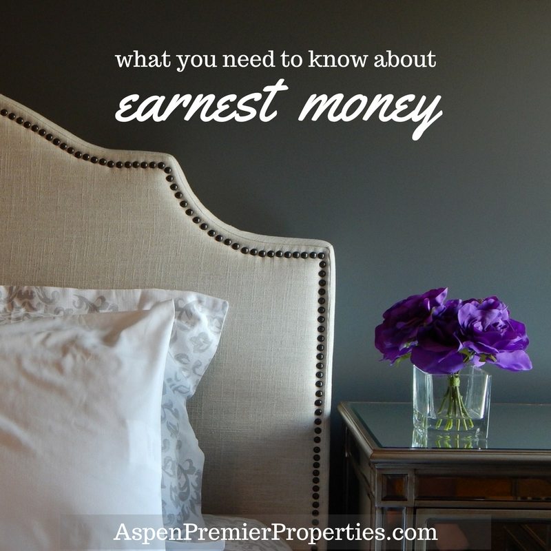 what you need to know about earnest money - aspen homes for sale